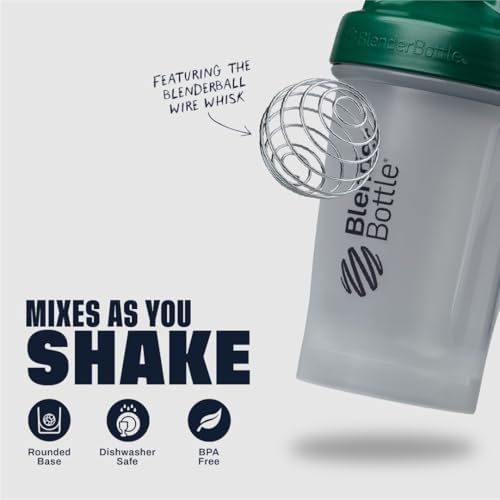 BlenderBottle Classic V2 Plastic Shaker Bottle 20 oz Green - Image 3