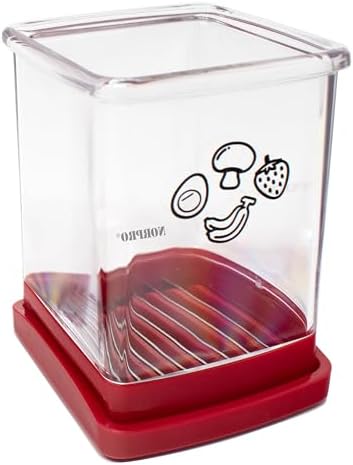 Norpro Speed Slicer with Push Plate, Red, 3"L x 3"W x 4.25"H by Unknown