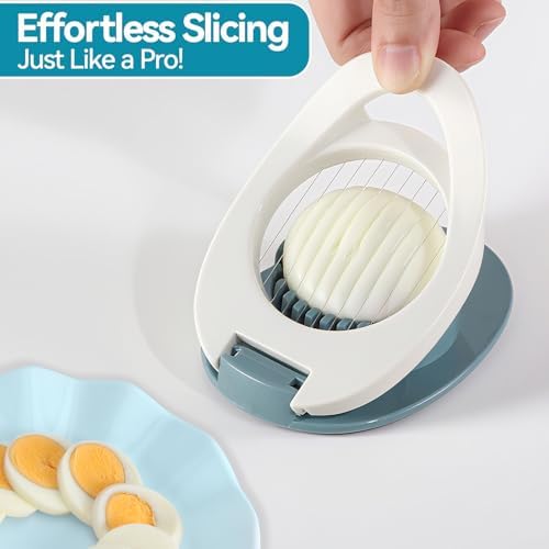 Egg Slicer for Hard Boiled Eggs, Stainless Steel Wire Cutter - Image 2