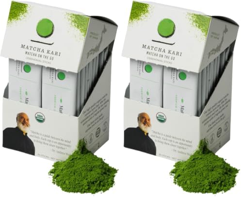 Dr. Weil Matcha Kari Organic Matcha Sticks - Ceremonial Grade - 48 Packets by MatchaKari