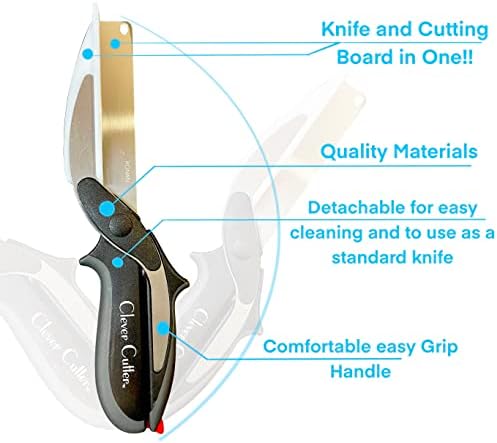 Clever Cutter 2 in 1 Kitchen Scissors and Cutting Board for Food Chopping