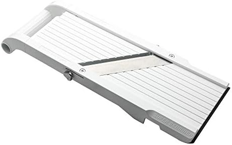 Mandoline Super Slicer, with 4 Japanese Stainless Steel Blades, BPA Free, 14.5 x 5.25-Inches, Official US Version with Authentic Retail Packaging