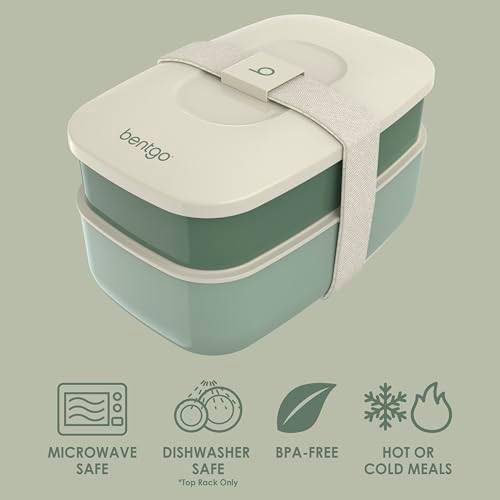Classic Stackable 3-Compartment Adult Bento-Style Lunch Box