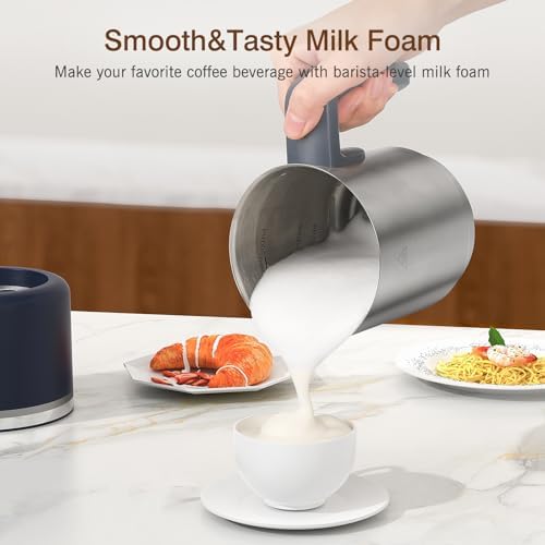 SIMPLETASTE Milk Frother, 4 in 1 Electric Milk Steamer, 16.91oz/500ml Automatic Warm and Cold Foam Frother for Coffee, Latte, Macchiato, Cappuccino, Hot Chocolate, Easy to Clean - Image 3
