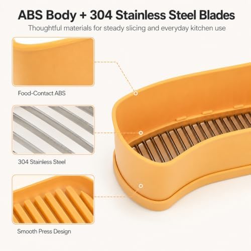 Extra Large One Press Banana Cutter, Multi Fruit & Egg Slicer