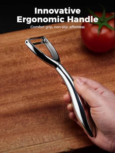 Y Vegetable Peeler, Ultra Sharp Stainless Steel Potato Peeler for Fruits and Vegetables, Serrated Blade Kitchen Peeler with Ergonomic Non-Slip Handle