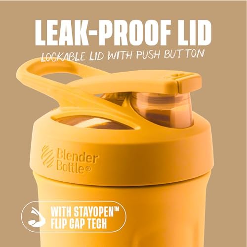 BlenderBottle Sport Flip Stainless Steel Shaker Bottle 24 oz Orange - Image 2