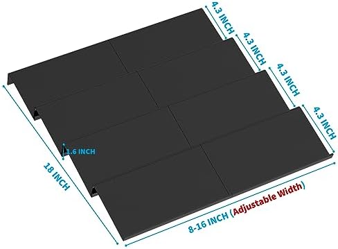 Adjustable Acrylic Spice Drawer Organizer Rack, Spice Drawer Organizer Shelf Expandable From 8 Inch to 16 Inch, Acrylic Drawer Organizer for Seasoning Jars