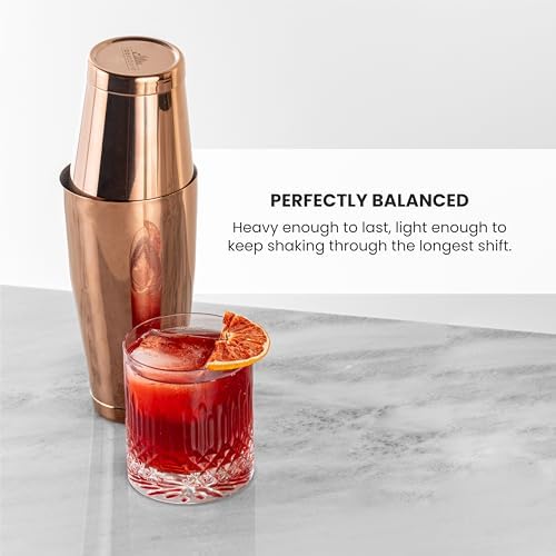 Boston Cocktail Shaker Set Weighted 18 and 28 Oz Antique Copper