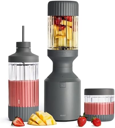 Beast Mega 1200 Plus Countertop Blender, XL Vessel, Charcoal, 1200W by Unknown