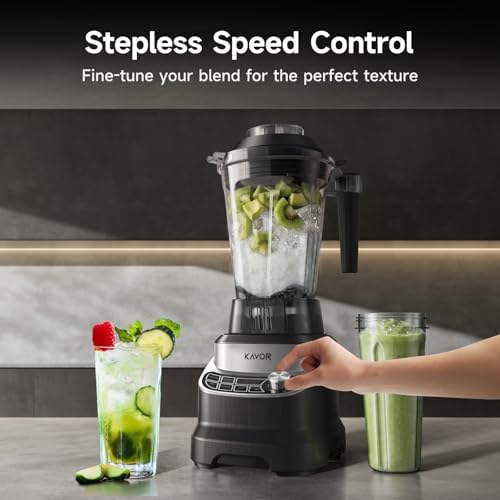 2400W Peak Countertop Blender for Kitchen, 64oz Pitcher & 24oz Travel Cup - Image 4
