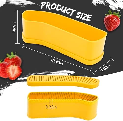Large Fruit Slicer - Banana, Strawberry, Egg Cutter for Kitchen Yellow