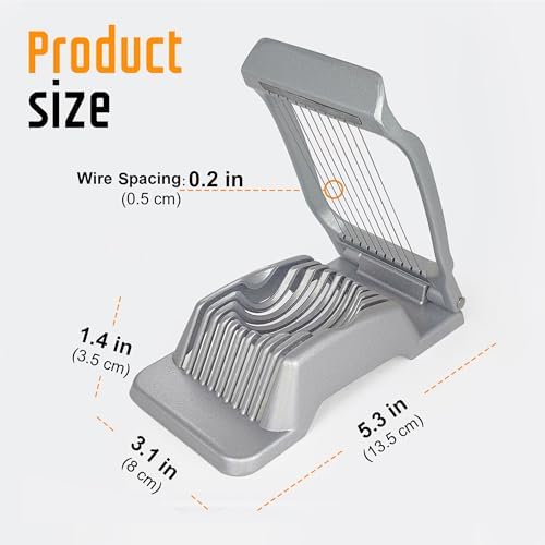 Multipurpose Heavy Duty Aluminium Egg Slicer, Stainless Steel Wire, Sliver - Image 4