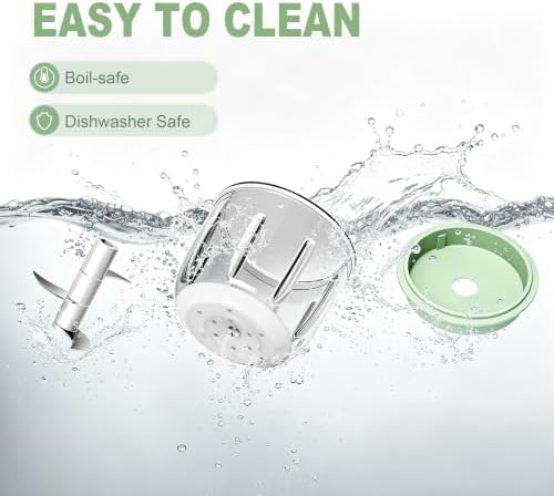 Electric Wireless Garlic Chopper, 350ml, Light Green