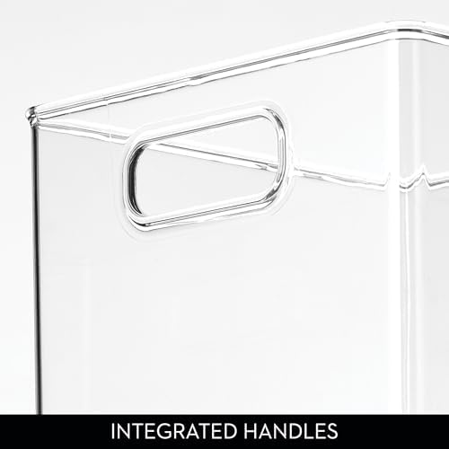 Clear Plastic Storage Bins, 4-Pack