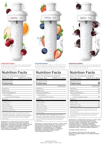 22oz Clear Plastic Bottle with 3 No Sugar, 0 Cal Flavored Water Sips