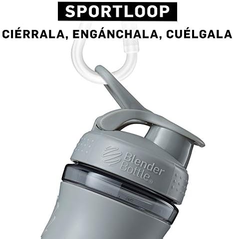 BlenderBottle SportMixer Tritan Grip Shaker Bottle, Pebble Grey, 28-Ounce - Image 2