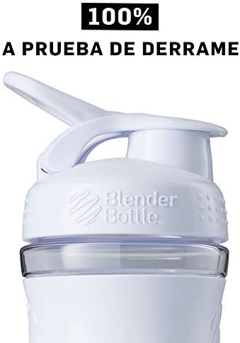 BlenderBottle SportMixer Tritan Grip Shaker Bottle, Clear/White, 28-Ounce - Image 5