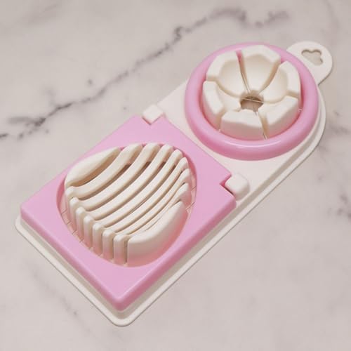 Multifunction Egg Cutter with Stainless Steel Wires 3 Slice Modes Hard Boiled Egg Slicer and Peeler Kitchen Gadget for Fruit and Vegetable Cutting 8-Inch Compact Design