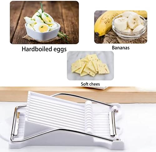 Slicer, Multipurpose Luncheon Meat Slicer with Stainless Steel Wire Cuts 11 Slicers for Banana, Egg, Cheese, Soft Food and Ham