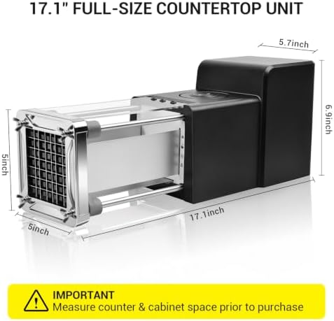 Professional Electric French Fry Cutter for Potatoes, 1/4-3/8-1/2