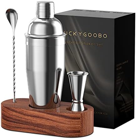Cocktail Shaker Set,24oz Martini Shaker,Bartender Kit with Stand