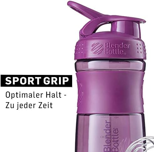 BlenderBottle SportMixer Tritan Grip Shaker Bottle, Plum/Plum, 28-Ounce - Image 6