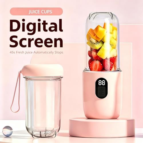 Portable Blender, Rechargeable Smoothie Blender with One‑Touch Button