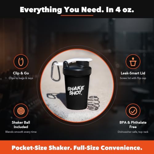 Black 4oz Mini Shaker Bottle for Creatine, Pre Workout, Matcha - Image 4