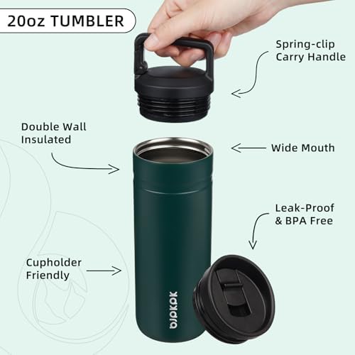 BJPKPK 20 oz Insulated Travel Water Bottle, Coffee Tumbler Stainless Steel - Image 3