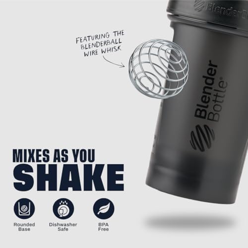 BlenderBottle Classic V2 Plastic Shaker Bottle 28 oz Black - Image 3