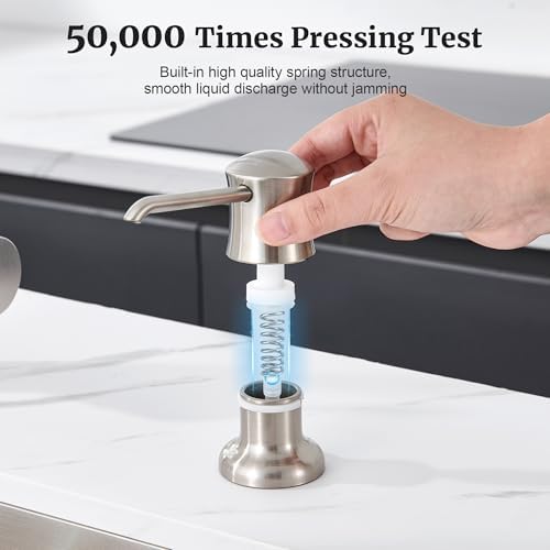 Soap Dispenser for Kitchen Sink, Soap Pump Brushed Nickel