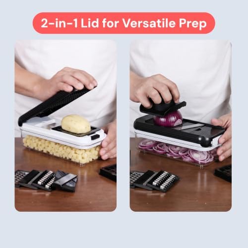 Essential Vegetable Chopper & Mandoline Slicer 8-in-1 Kitchen Tool