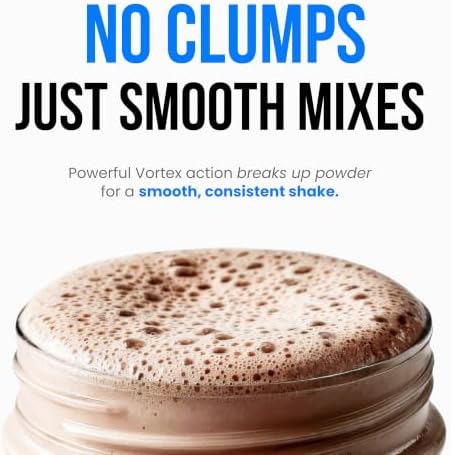 VELOMIX 24oz Electric Protein Shaker Bottle for Protein Mixes, Black - Image 3