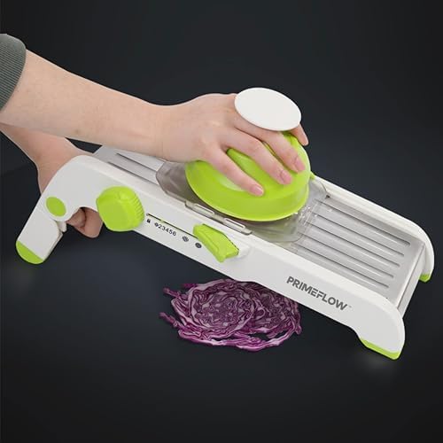 Mandoline Slicer for Kitchen — Adjustable Stainless Steel Vegetable Slicer with Safety Guard | 6 Thickness Settings | Julienne, Slice, Dice & Crinkle Cut | Compact & Foldable Food Slicer - Image 5