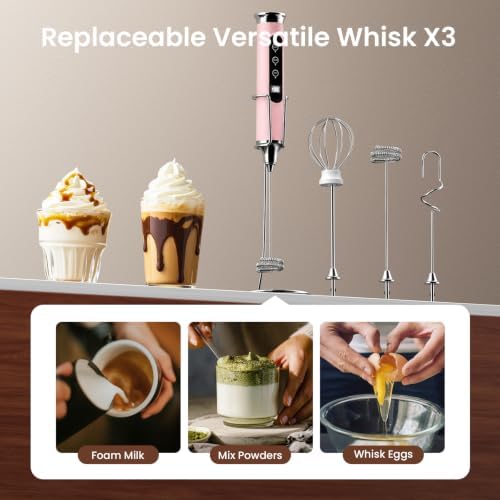 YUSWKO Milk Frother Wand for Coffee with Stand, Coffee Frother Handheld - Image 4