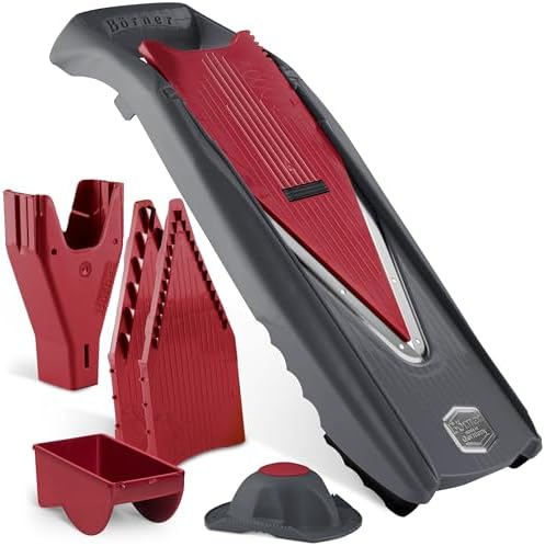 Börner Mandoline Slicer Vital (Starter Set) • Vegetable Slicer with Stainless Steel V-Blade • 10 Cutting Styles for Slices, Strips & Dices • Various Thickness Settings & Dressing Function - Image 7