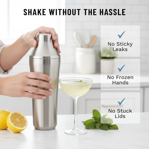 Hybrid Cocktail Shaker, Vacuum Insulated Stainless Steel, 28 oz
