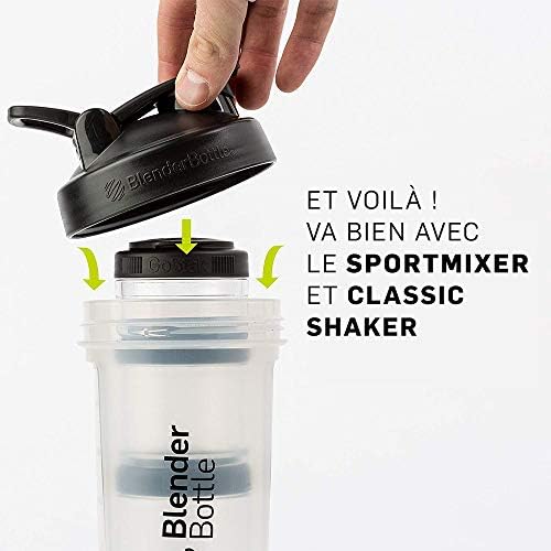 BlenderBottle GoStak Food Storage Containers for Protein Powder, Healthy Snacks, and Portion Control, 40cc, White (Pack of 4) - Image 4