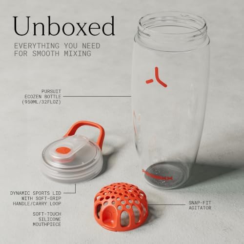PROMIXX Pursuit Protein Shaker Bottle 32oz, Ecozen, Clear - Image 7