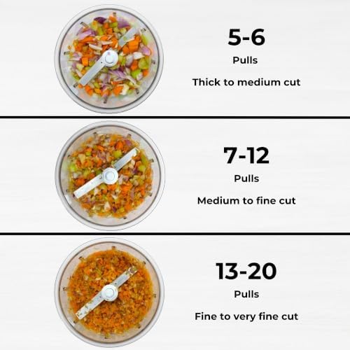 Starfrit Pull Chopper, Manual Food Processor, 3 Blades, Multi-Purpose - Image 5