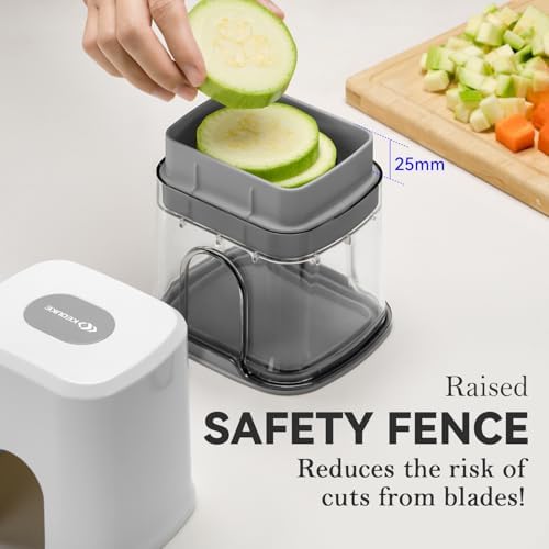 Vegetable Chopper Cube Container, Three Blades, French Fry Cutter