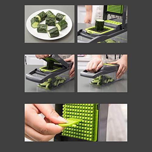 Vegetable Fruit Chopper Onion 4in1 Vegetable Chopper Onion Chopper Food Chopper Manual Spiralizer Salad Chopper Veggie Dicer Veggie Chopper Potato Cutter Onion Dicer Vegetable - Image 5