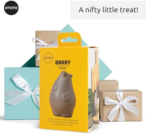 Grater - Stainless Steel, BPA Free, Dishwasher Safe, Fun Kitchen Gadget, Vegetable Shredder, Cute Kitchen Gifts & Accessories (Barry The Bear Cheese Grater, Brown)