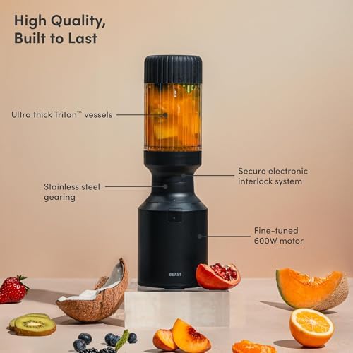 Beast Mini Blender Plus, Countertop Blender, Carbon Black, 600W - Image 4