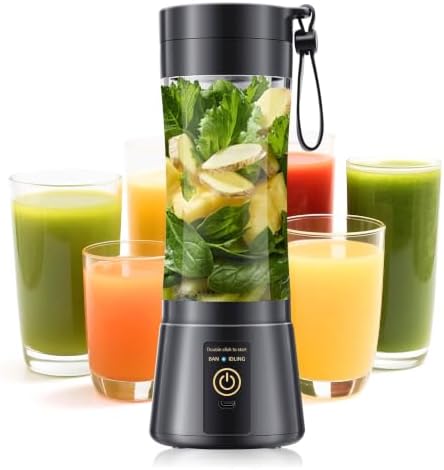 Personal Size Portable Blender Make Smoothies - 12oz Mini Blender Juice Cup by gardreg