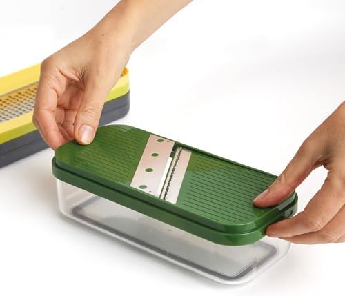 Joseph Joseph Multi-Prep Compact 4-in-1 Multifunctional Set, Kitchen Vegetable Chopper & Dicer, Cheese Grater, Mandoline Veggie Slicer, Food Julienne Cutter with Container - Image 5