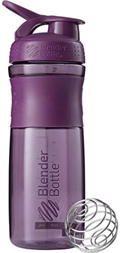 BlenderBottle SportMixer Tritan Grip Shaker Bottle, Plum/Plum, 28-Ounce by BlenderBottle