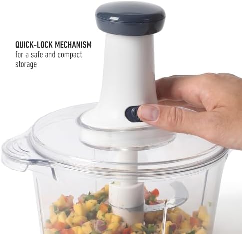 Calphalon Aero Food Chopper, Manual Vegetable Chopper with Container, Large-Capacity BPA-Free Chopping Bowl with Interchangeable Blades for Dicing, Slicing & Meal Prep - Image 5