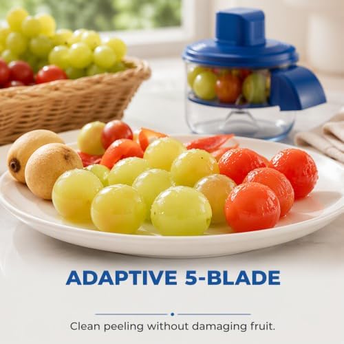 Transparent Electric Fruit & Vegetable Peeler Garlic Peeler, Blue